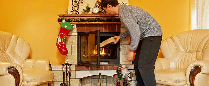 Rusted Metal Fireplace Restoration in Morristown, Tennessee